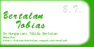 bertalan tobias business card