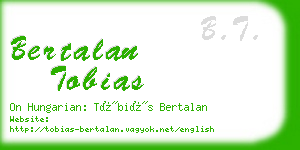 bertalan tobias business card
